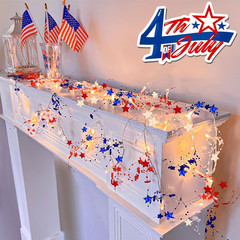 [Timer] 2 Pack 4Th of July Decorations 250Th Anniversary Red White and Blue Ligh