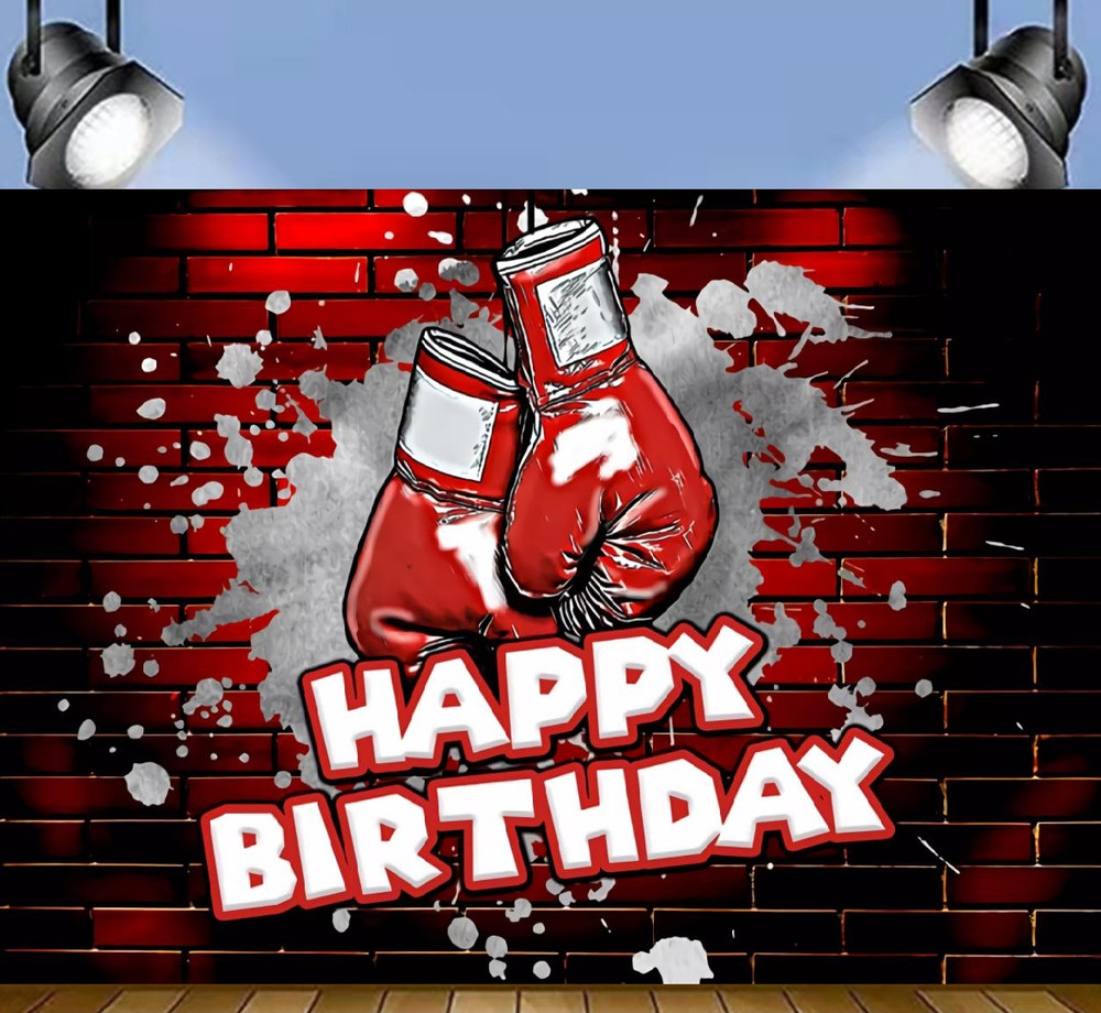 Large Boxing Sports Backdrop Birthday Party Photo Background Banner Decoration