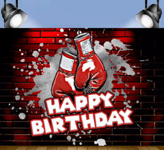 Large Boxing Sports Backdrop Birthday Party Photo Background Banner Decoration