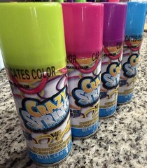Crazy Silly String 4 Pack Assorted Green Pink Purple Blue NEW
