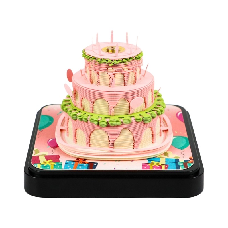 Birthday Cake Paper Sculpture Notepads for Kid Adult Birthday Gift