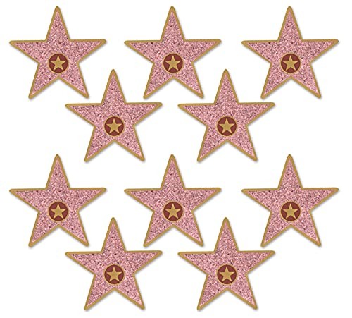 Beistle 10 Pack 5 Inch Multicolor Star Cutouts for Awards Night Party Decor