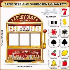 67 Pcs Casino Theme Party Decorations – Photo Props, Backdrop & Frame for Game N