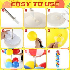 Carnival Balloon Column Stand Kit Carnival Theme Party Decorations with 123 C…