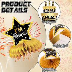 10 Pcs Retirement Party Decorations, Retirement Party Supplies Retirement Table