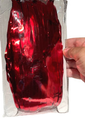 METALLIC RED FOIL FRINGE CURTAIN 36″ x 96” Shiny Door Stage Photo Backdrop Zoom