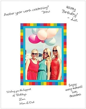 Rainbow Polka Dots & Stripes Bright Birthday Party Decoration Autograph Matte