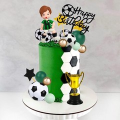 Soccer Cake Topper Decorations Soccer Player Clay Figurine Decorations for Fo…