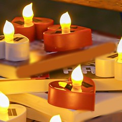 Set of 6 Simulation Candles with Solar Power for Inviting Outdoor Spaces