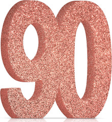 90th Birthday Decorations for Women90th Anniversary DecorationsRose Gold Glit…