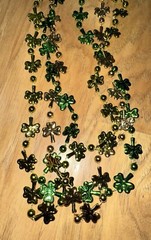 St. Patrick’s Day Paper Straws Shamrocks 2-Packs (16) Party and 9 Necklaces Lot