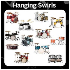 Drum Hanging Swirl Decorations 24 Pack Ceiling Streamers Birthday Party