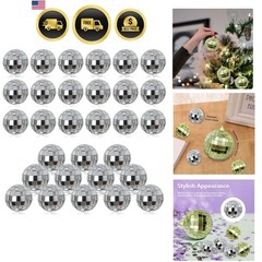 30 Decorative Silver Mirror Disco Balls 3cm – Create a Dreamlike Atmosphere