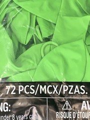 BALLONS (272 Total) Amscan 3 Colors Latex 12″ Kiwi 72/ Pack, Pink And Blue 9”