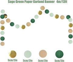 Sage Green Party Decorations Sage Green and Gold Pom Poms Flowers Fans Olive …