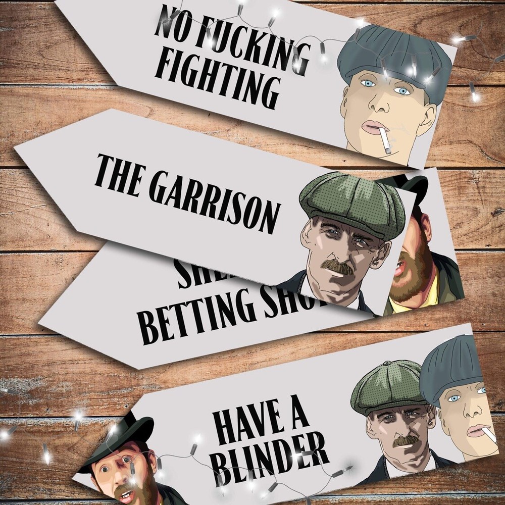 Set of 4 Peaky Blinders Party Decoration Arrows House Decor Birthday Celebration