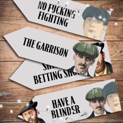 Set of 4 Peaky Blinders Party Decoration Arrows House Decor Birthday Celebration