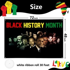 Arosche Large Black History Month Banner 72″ x 72 inches x 48 inches,