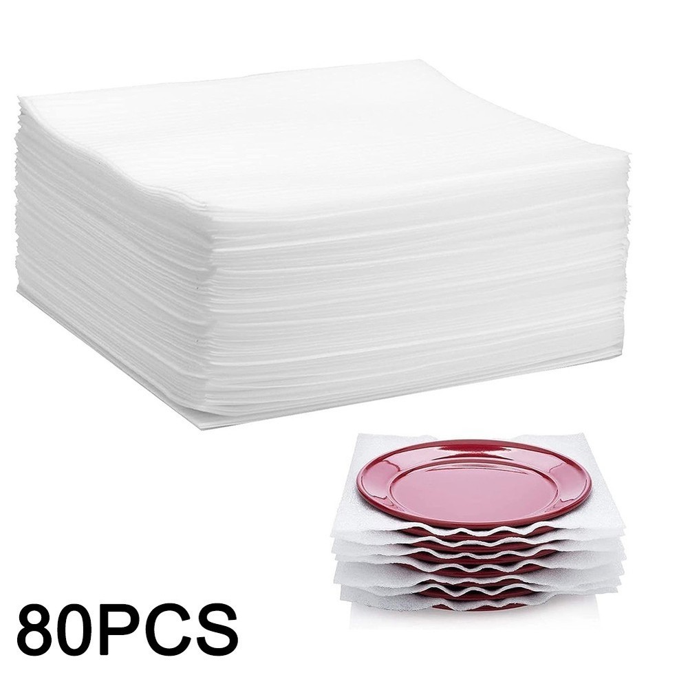 80 Pieces EPE Foam Cushioning Pads 30x20cm Lightweight for Shipping and Storage