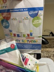 birthday party decorations Mixed All Colors, Plates Napkins Table Cloths Lots
