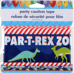 Party Caution Tape PAR-T-REX ZONE Dinosaur-Themed Caution Tape 45 Feet