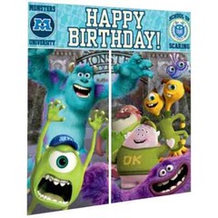 MONSTERS UNIVERSITY Disney Scene Setter HAPPY BIRTHDAY party wall BACKDROP 6ft