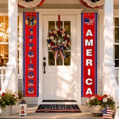 250th Anniversary Banners – 1776-2026 250th Independence Day Door Banner, Red…