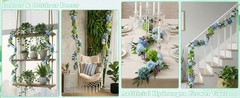 1Pcs Artificial Hydrangea Flower Garland, Faux Butterfly Floral Vine with