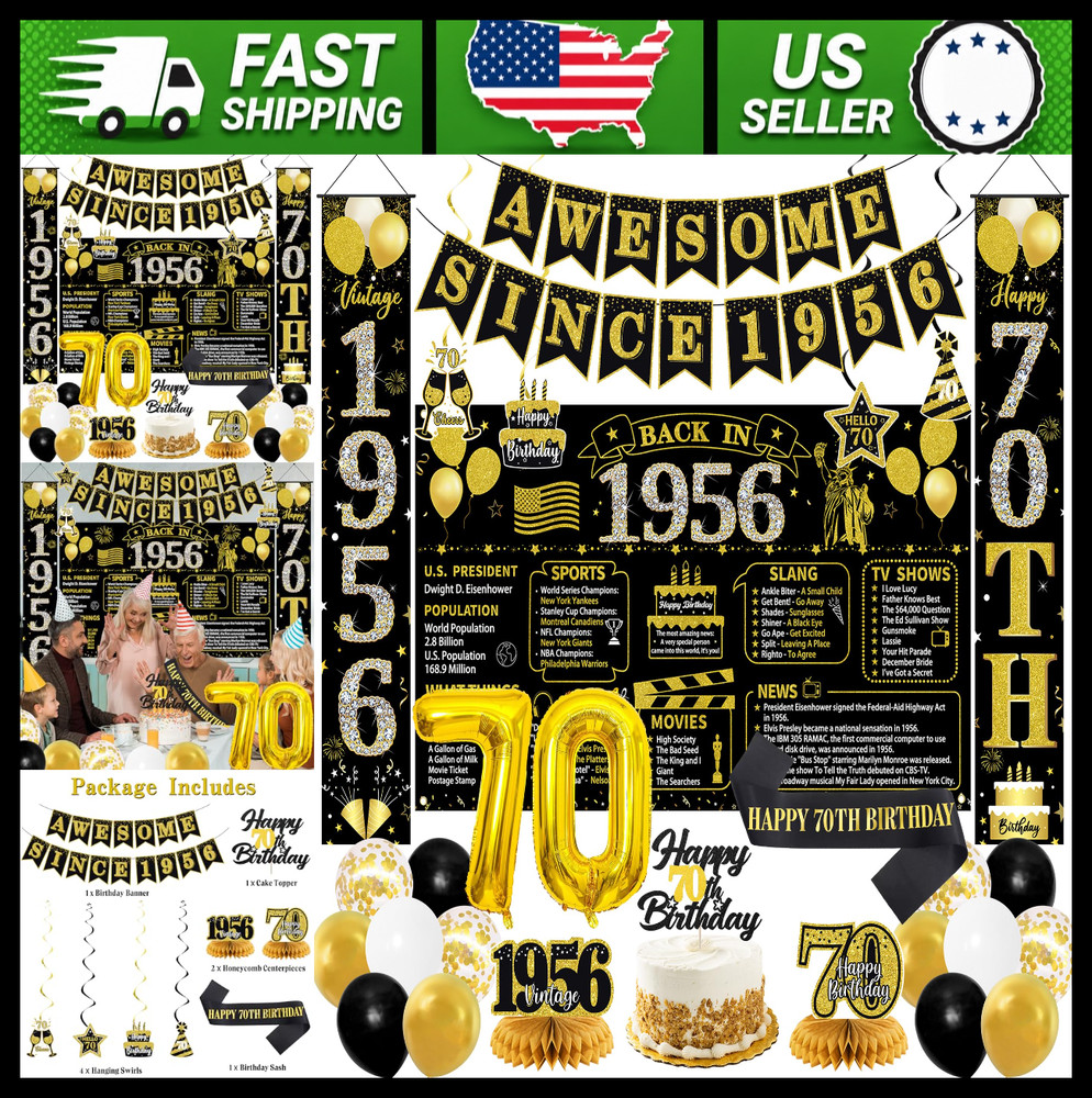 70th Birthday Decorations Men Women