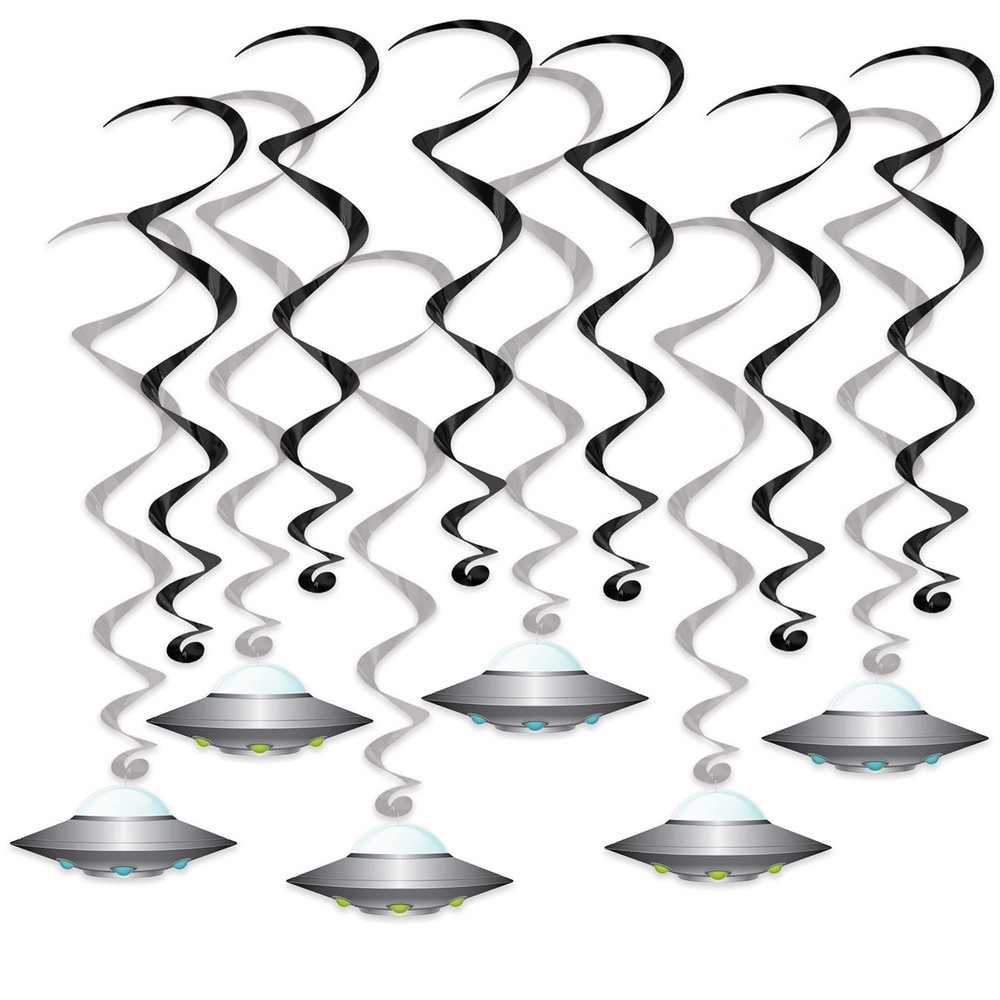 Beistle UFO Hanging Swirls, 15″-22″, 12 Pcs