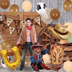 Western Party Decorations – 120PCS cowboy party decorations, Swirls Wild West…