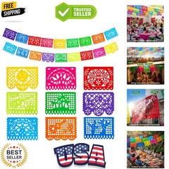 2 Packs 36 Ft Cinco De Mayo Decoration Mexican Party Banner, Fiesta Party Dec…