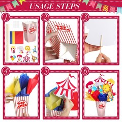 6 Sets Circus Carnival Party Centerpieces Decorations Circus Theme Table Topp…