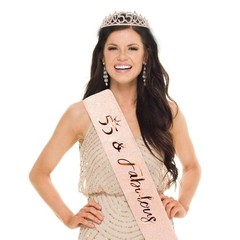 Birthday Diva Set: 55th Crown & Sash – Stunning Design for Fabulous Celebrations