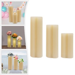 3PCS Foldable Cardboard Centerpiece Column Flower Stand Wedding Party Decoration