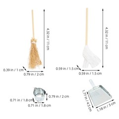 Dollhouse Accessories Mini Cleaning Tools Assorted Color 1Set