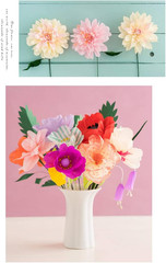 70g Premium Crepe Paper Roll for Flower Making White Green Pink Crepe Paper Shee