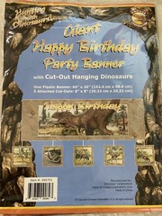 Jurassic Park T-Rex Hunting Birthday Party Banner and Cut-Outs ~ New in package
