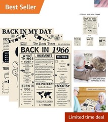 60th Birthday Decorations for Men and Women, 3 Pieces Vintage 60 Birthday An…