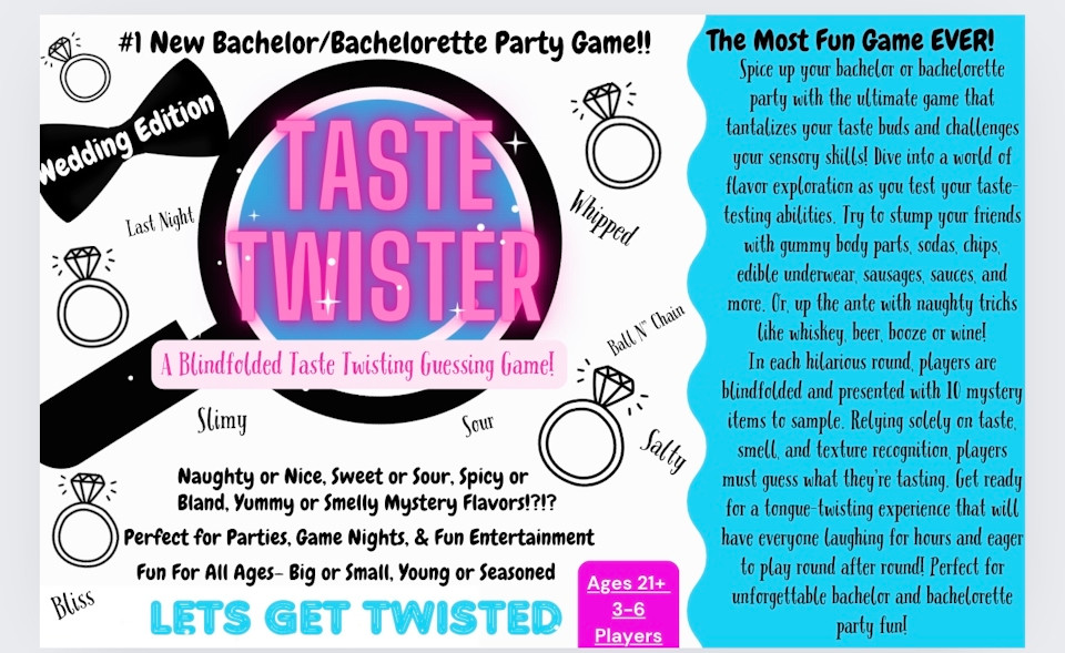 Taste Twister- Wedding Edition (Bachelor/Bachelorette)