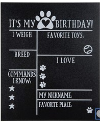 Pet Birthday Milestone Board Dog Birthday Chalkboard Sign Dog Cat 11”x 9.75” NEW
