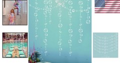Sea Party Decorations Bubble Garland Streamer Birthday Nautical Underwater Decor