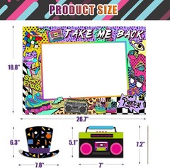 90s Themed Party Decorations for Adults, 1990s Throwback Party Photo Booth Props