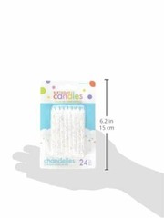 Amscan Large 3.25″ White Spiral Candle Sets (24ct) Party Supplies, 3 1/4″
