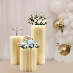 3* Foldable Paper Column Display Stands Cylinder Flowers Stand Dessert Table USA