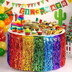 Cinco De Mayo Decorations 2 Pack Fiesta Table Skirts Mexican Theme Party Decor