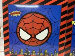 Spider 1st Birthday BoxesDecorations, 3pcs One BABY Spider Super Hero.Red/blue.N