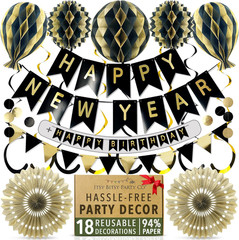 Premium Reusable New Years Decorations 2026 – Multi-Occasion Happy New Year Bann