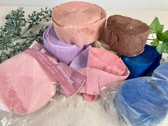 VTG 9 Rolls Crepe Paper 100 Yds Used & New Party Streamers American Greetings