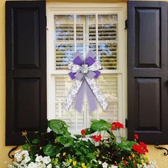 Purple Lavender Bows for Spring Wreath – Large Size – Hying
